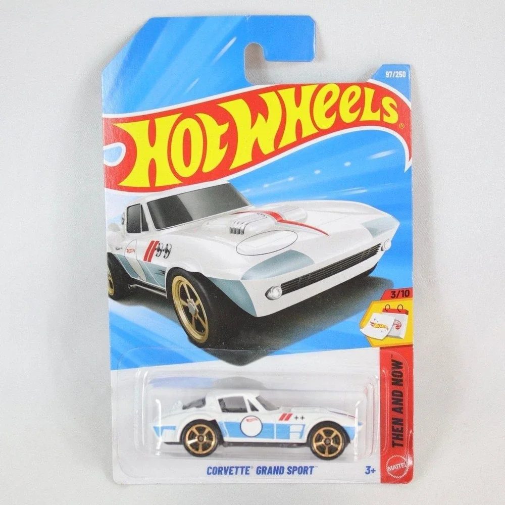 Hot Wheels White Corvette Grand Sport Toy Car - NEW